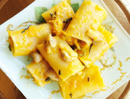 PACCHERI ALLA ZUCCA GRATINATA NAPPATA AL GORGONZOLA